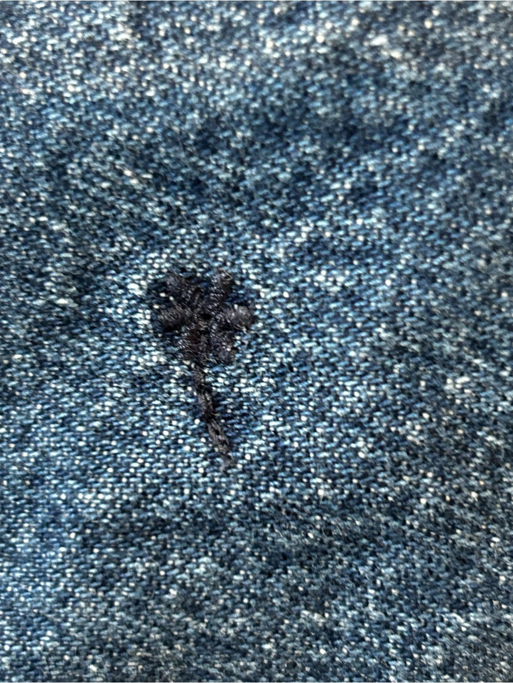 Van Heusen Denim Skort Size 12 Embroidered Floral Side Zip Cotton Blue Casual - Picture 5 of 6